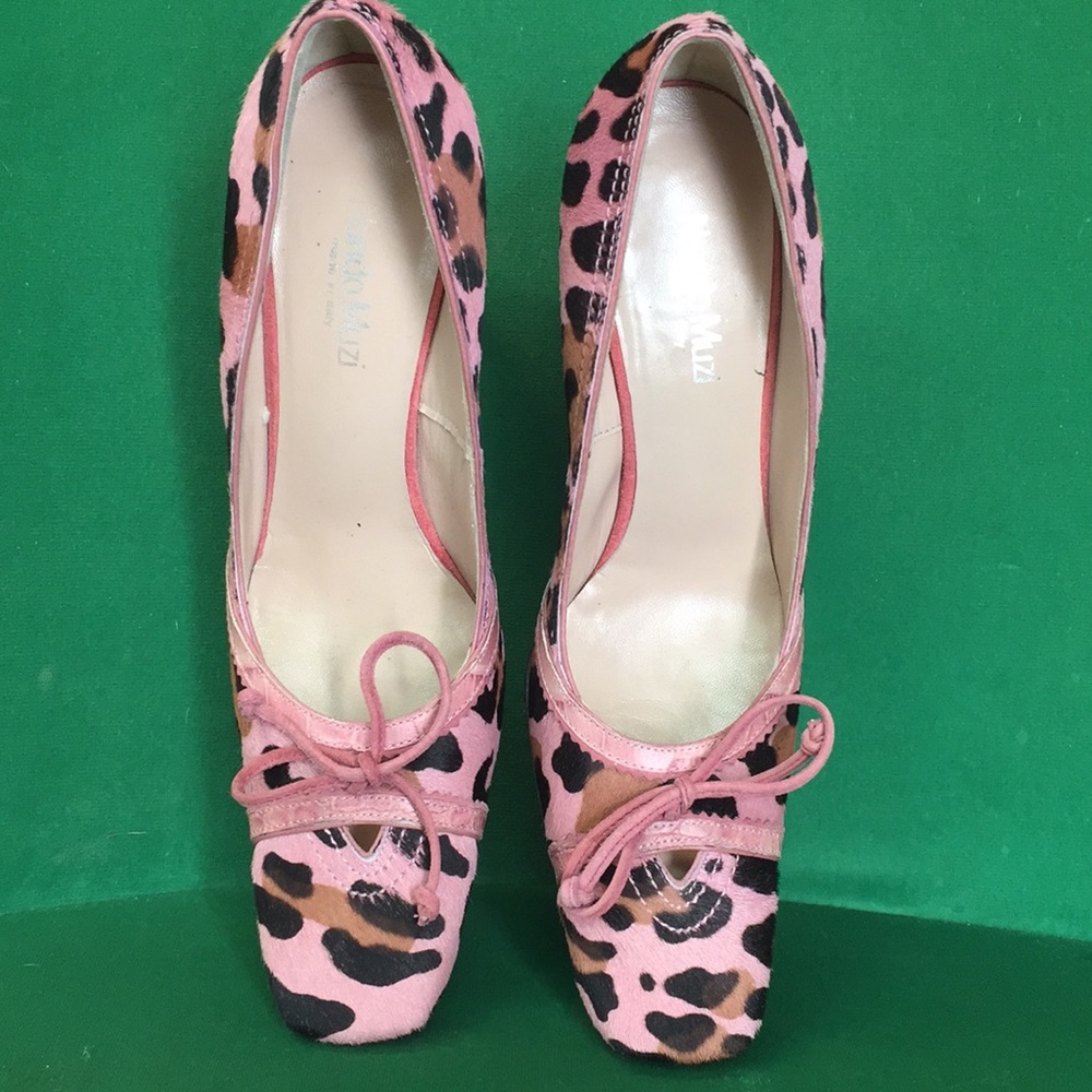 Nando Muzi Pink Leopard Pumps 38.5 - Picture 2 of 10